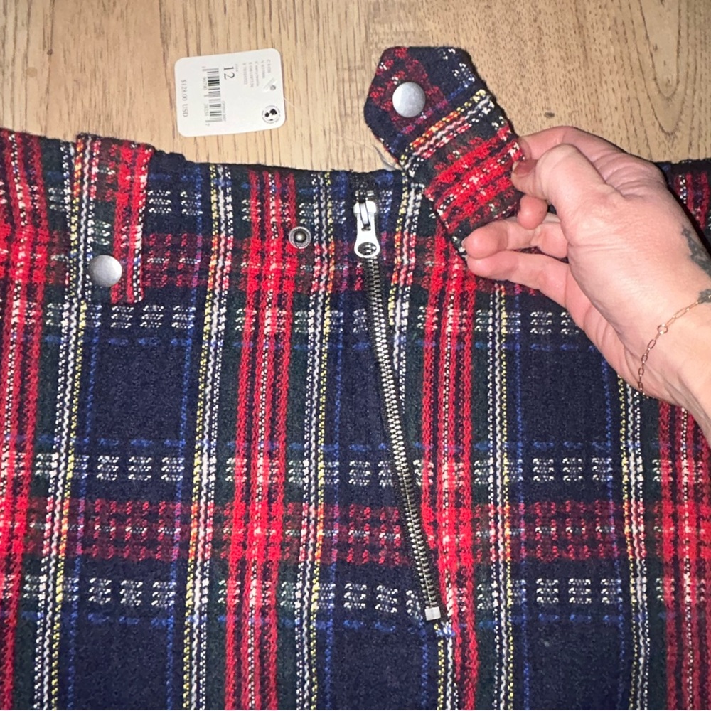 NWT Free People Plaid Skirt Skort - Picture 5 of 9